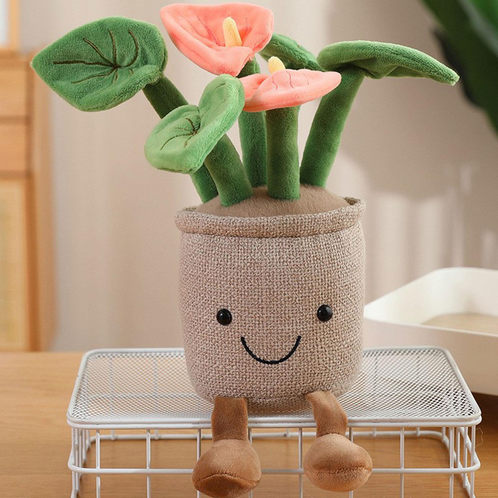 

Милая мультяшная керамическая фигурка, плюшевая игрушка-кукла, украшение для рабочего стола, 1 шт. One Size розовый