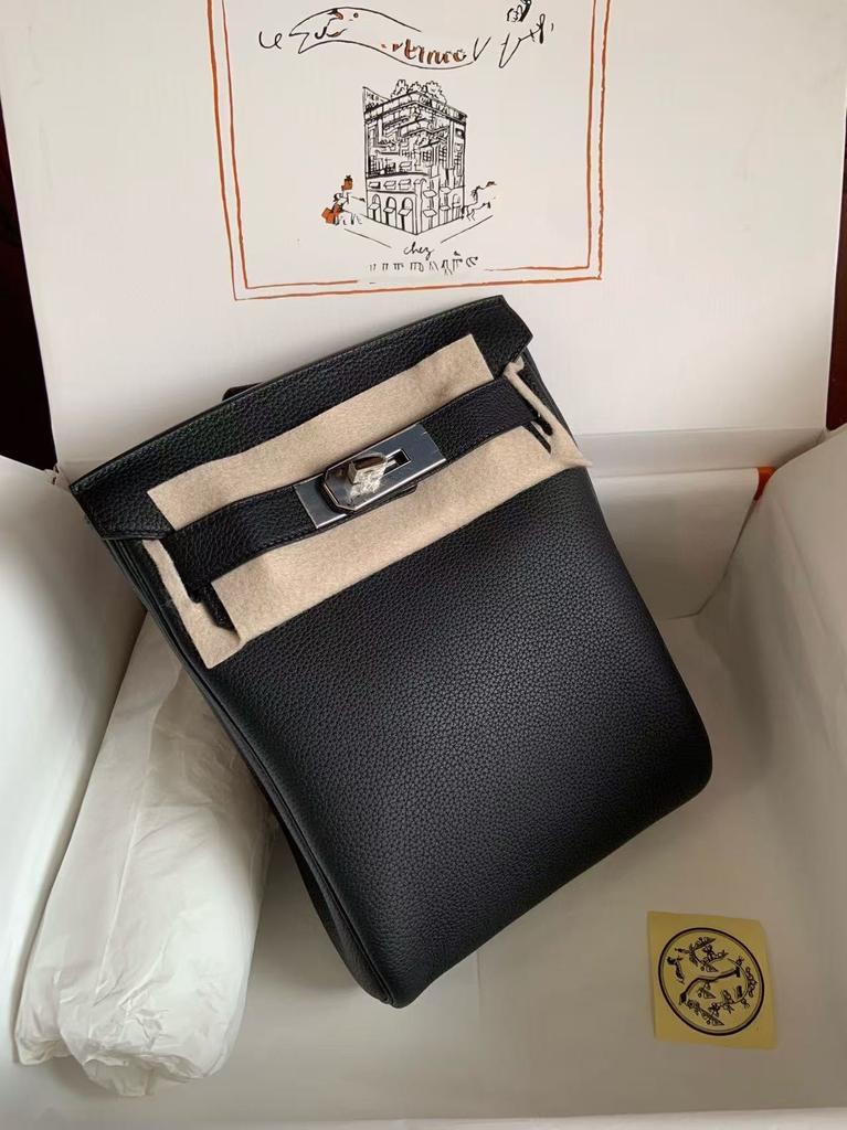 H Home Head Layer Cowhide Togo Lychee Pattern Chest Bag 26 Steel Hardware Men's Women's Universal Leather Waist Diagonal Shoulder