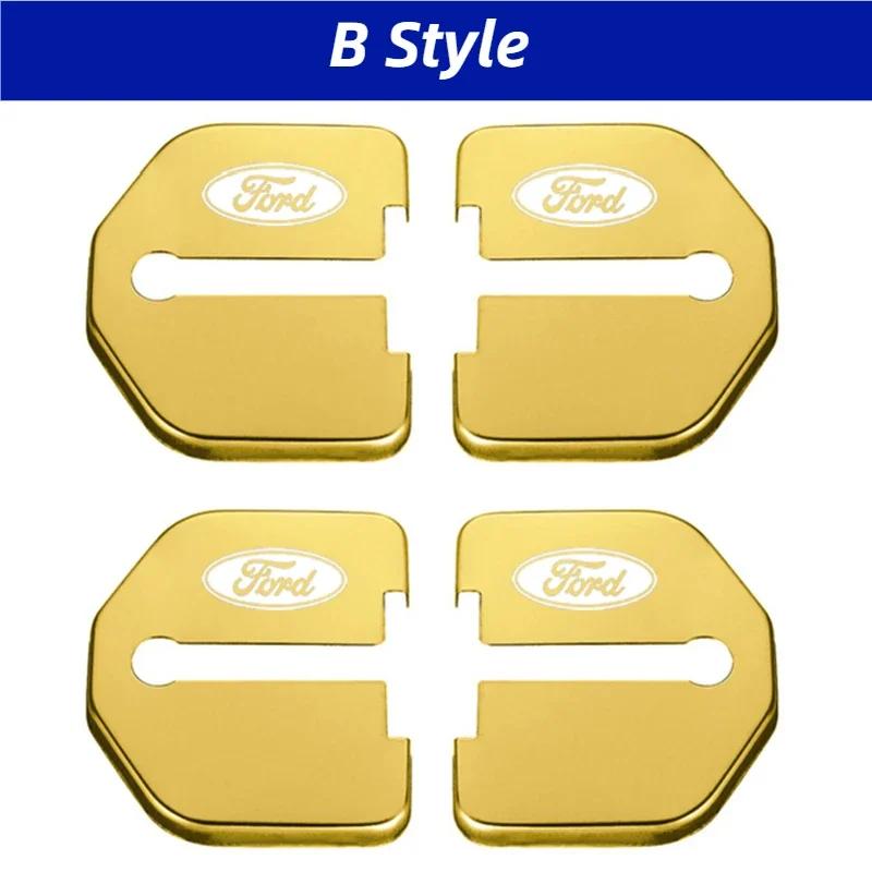 For Ford Focus Edge Kuga Escort Fiesta Taurus Everest Mondeo Territory Escape Car Door Lock Cover Buckle Protection Accessories