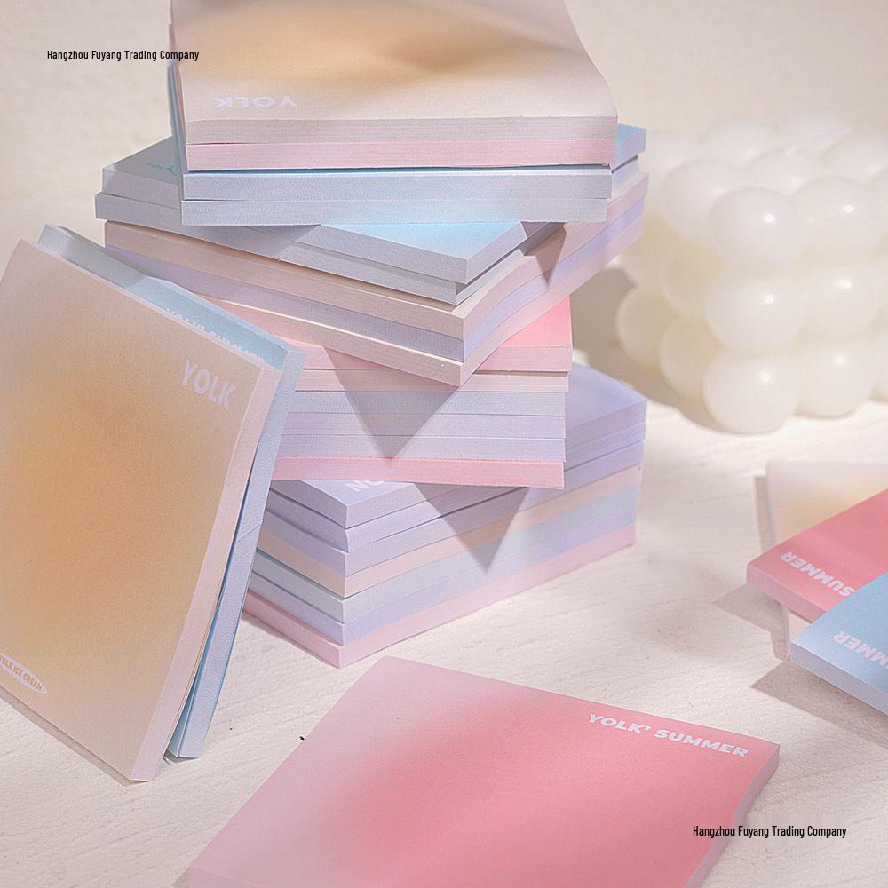 Gradient Sticky Memo Pads: Colorful, High-Value, Reusable Note Papers for Student Journals.