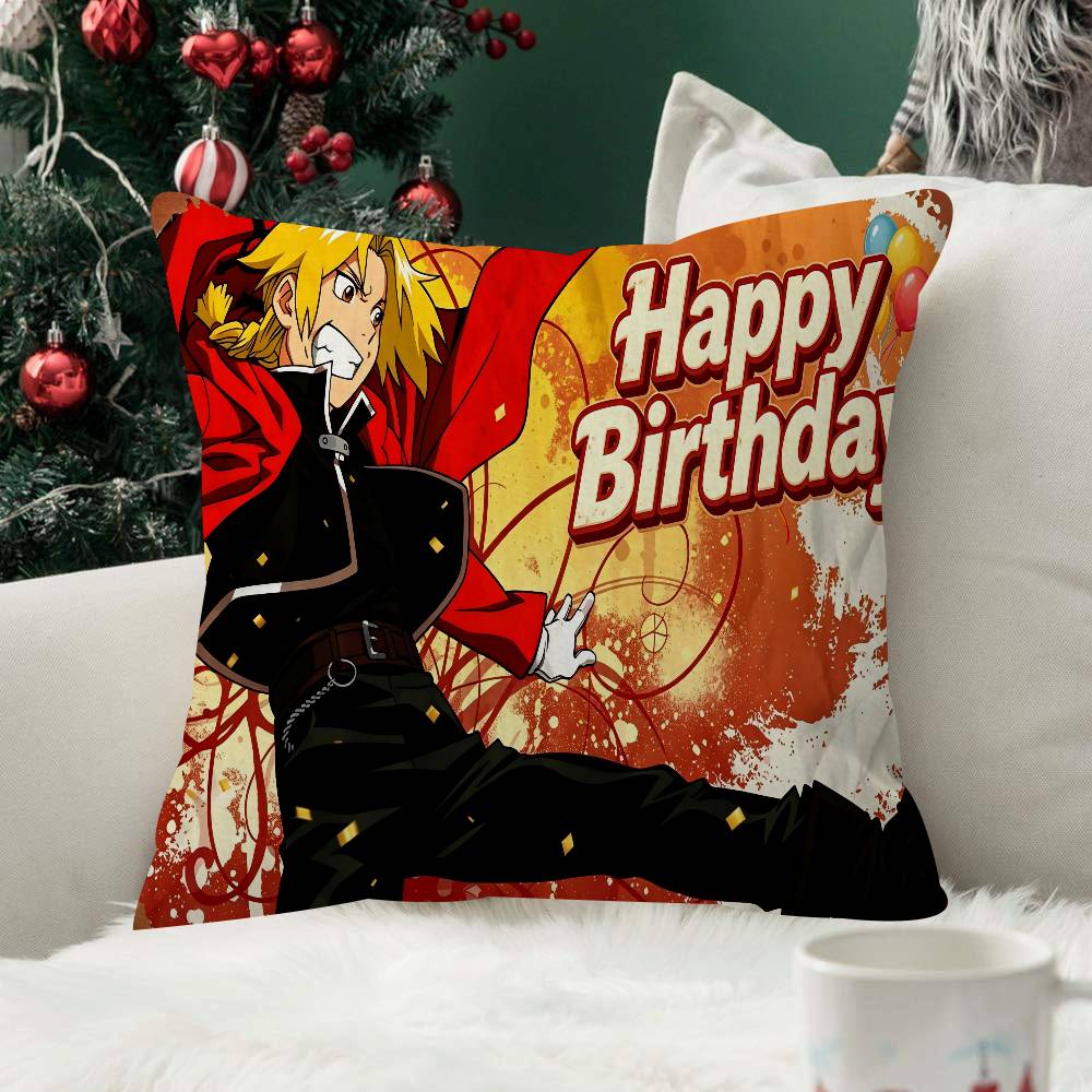 Fullmetal Alchemist Anime Fashion Decorative Pillowcase Throw Cover Pillow Case Cushion For Living Room Square Home Decor