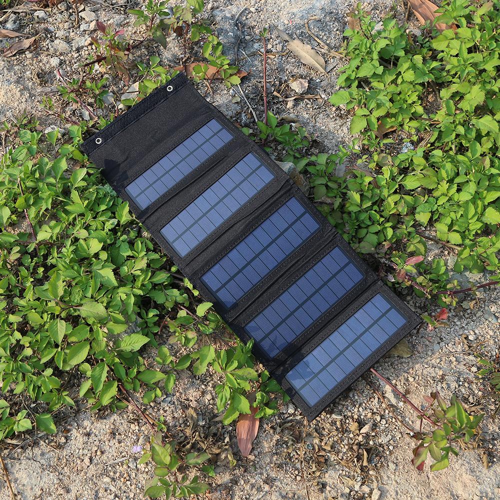 Portable Foldable Solar Charger with USB Port Solar Panel Charger Waterproof Power Chargers for Laptop Tablet Cellphone