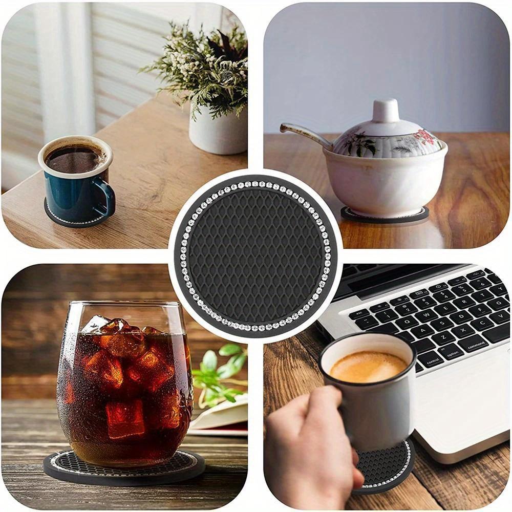 Car Coaster Water Cup Bottle Holder Anti-slip Pad Mat Silica Gel Waterproof for Interior Decoration Car Styling Accessories