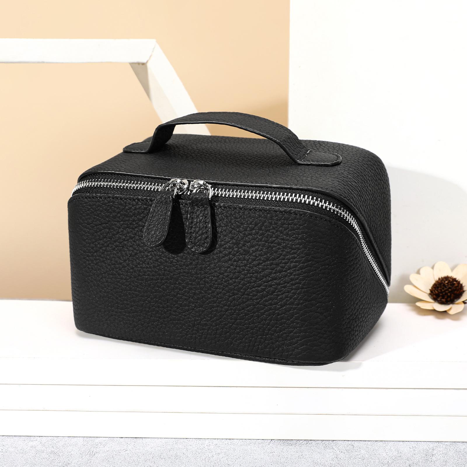 

Hand-held Bag - Multi-functional, Large-capacity, Portable Toiletry Bag for Storing Skincare Products чёрный