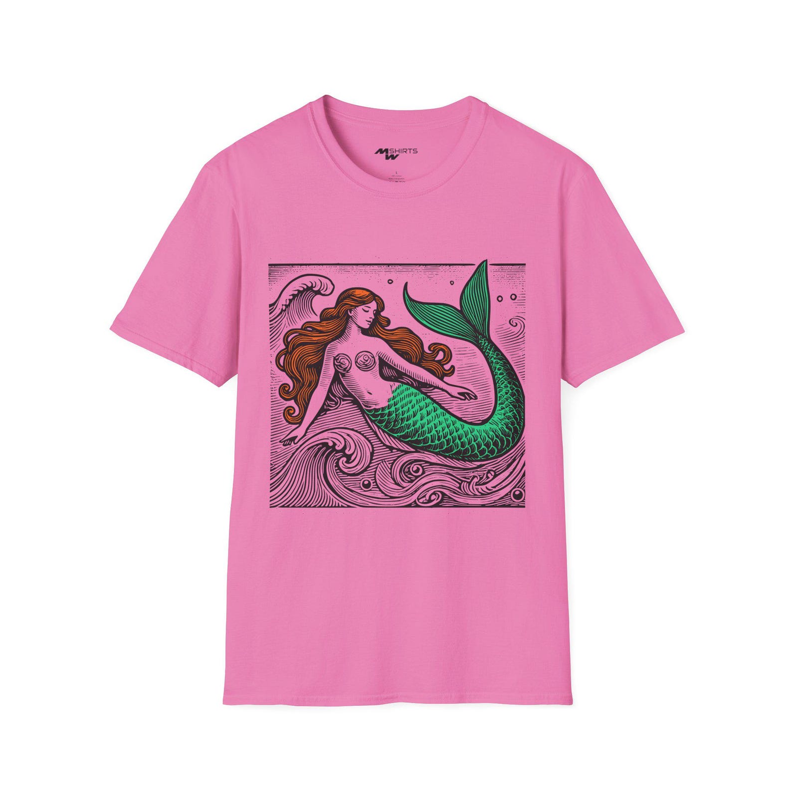 Vintage Mermaid T-Shirt: Ocean Waves Graphic Tee XL