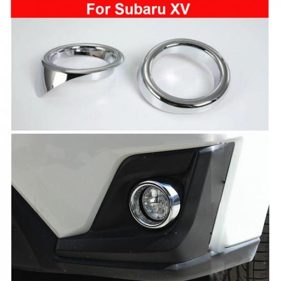 New 2PCS ABS Chrome Fog Light Lamp Cover Decorate Trim For Subaru XV 2018-2022