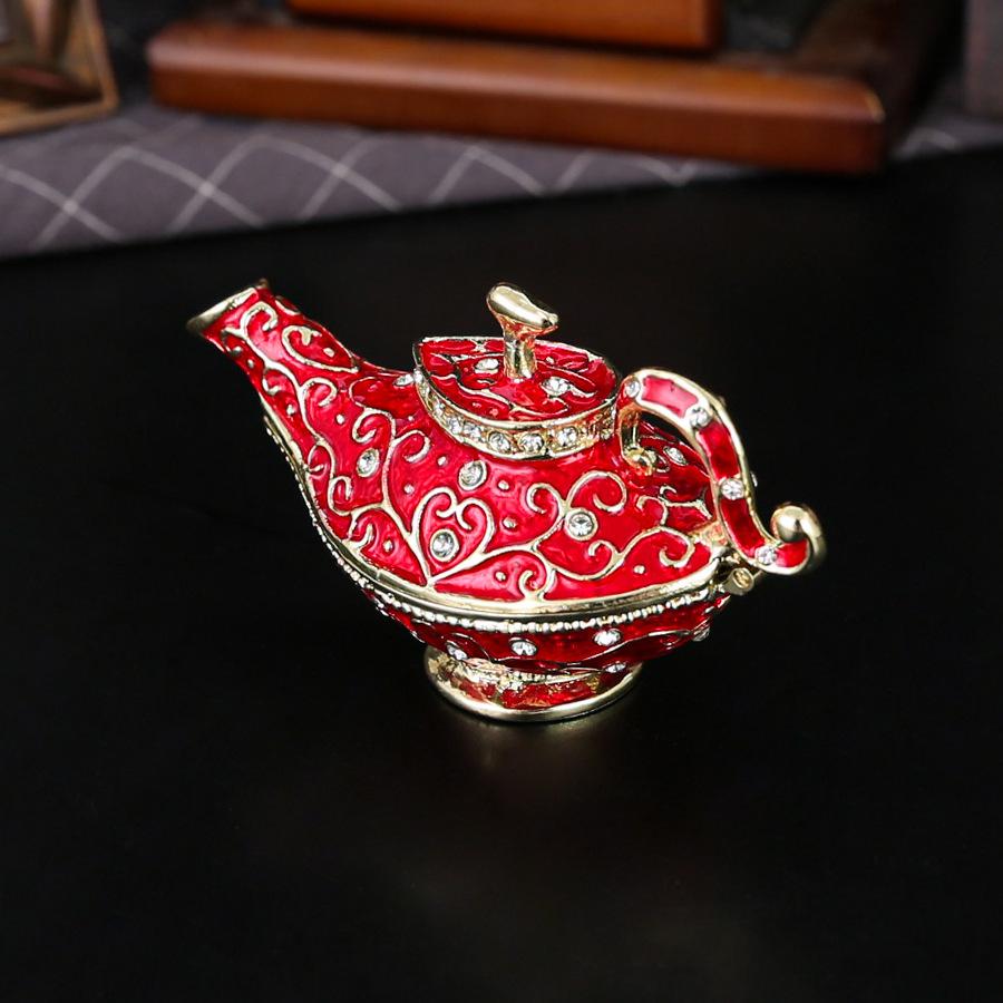 Новый баннер поиска в стиле легкой роскоши волшебная лампа шкатулка для украшений эмаль магнитная откидная шкатулка для украшений шкатулка для хранения украшений шкатулка для украшений 9*4.3*5.2 красный