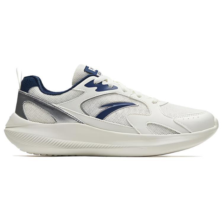 New Anta Running Collection Cushioning, Breathable, Slip Resistant Low Top Casual Training Running Shoes Men's White Blue 912535507-1