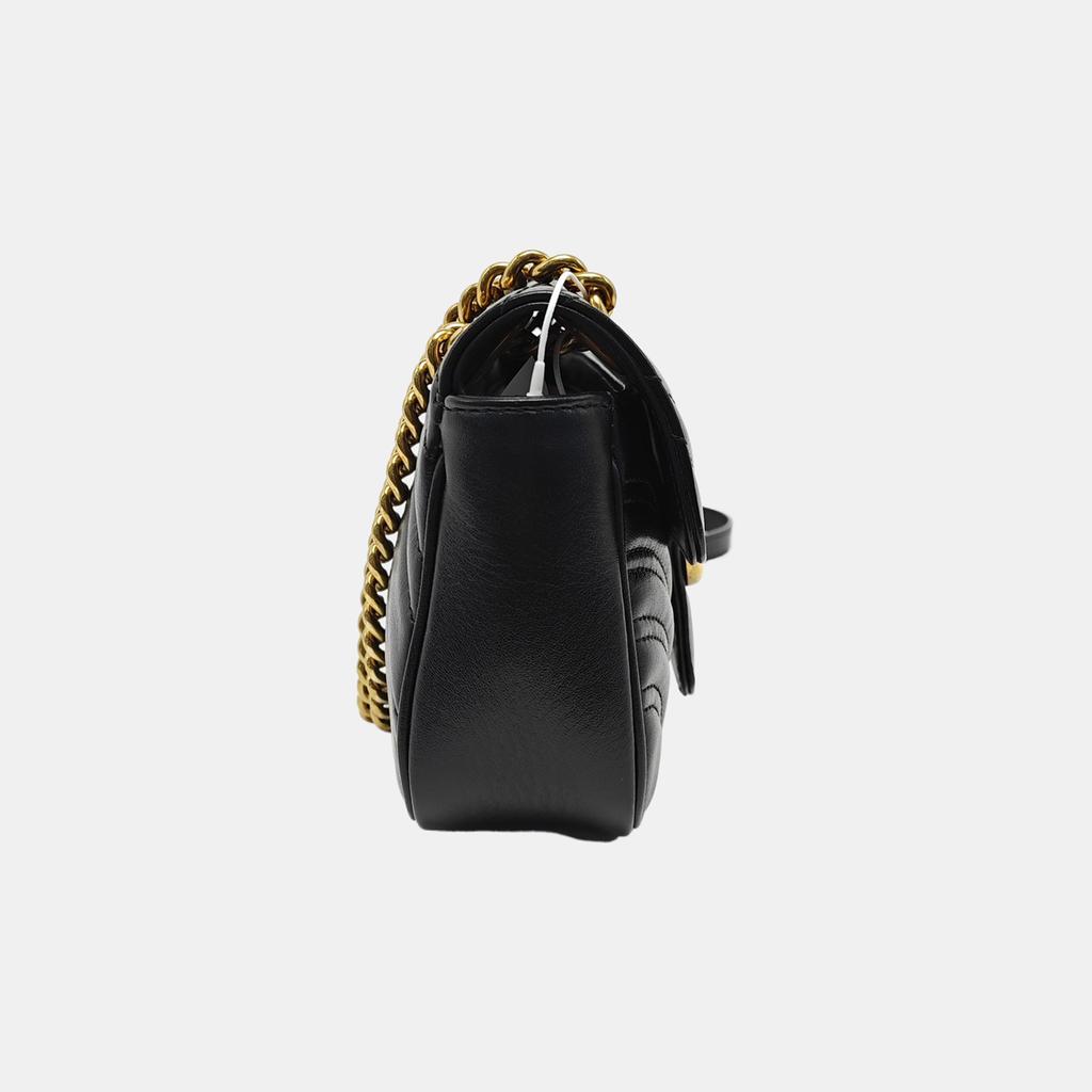 [Pre-Owned] Gucci GG Marmont Matelassé Mini Bag 'Black' - Good #1HCDBES