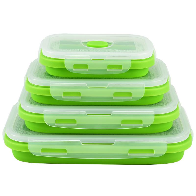 Silikon-Lunchbox, Aufbewahrungsbox für zu Hause, KINDER-Lunchbox, Tragbare Outdoor-Reise-Lunchbox, Mahlzeitenteller für Schüler