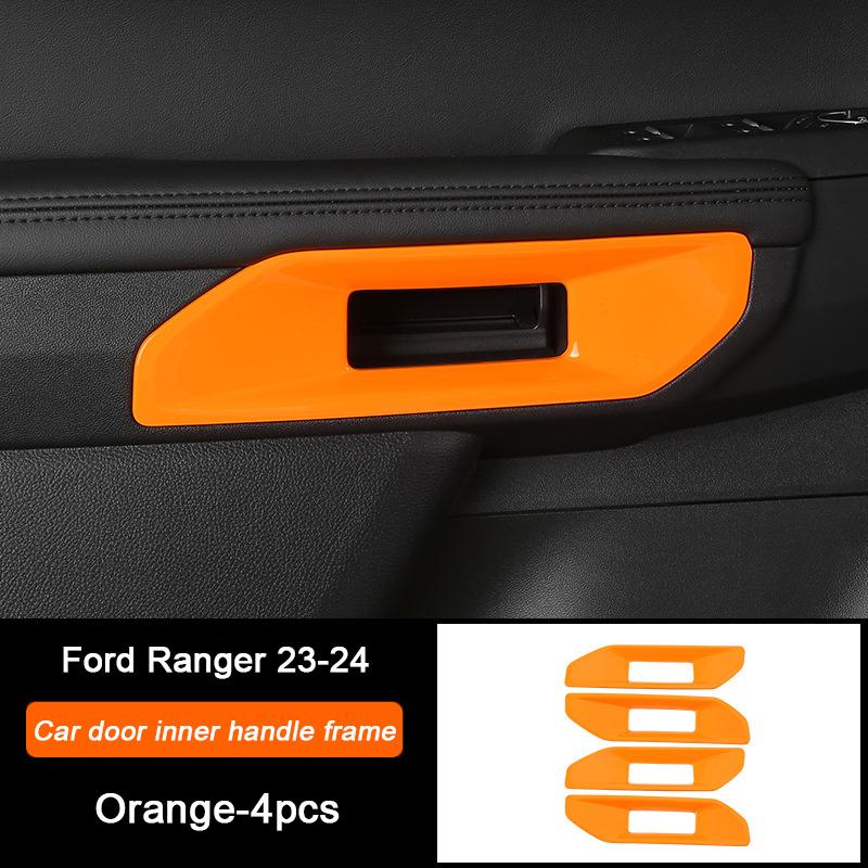 Orange Car Central Gear Shift Panel Rear Air Outlet Frame Door Trim Strip For Ford Ranger Raptor Wildtrak T9   2024 2025