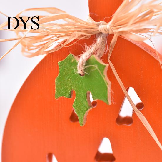 Seasonal Festive Room Ornaments Halloween Indoor Wooden Pumpkin Table Sign, Spooky Tabletop Block Rustic Autumn Centerpiece Tiered Tray for