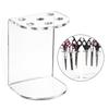 2 Pieces Acrylic Scissors Stand with 6 Slot Salon Barber Tool Organizers Desktop Comb Clip Storage Rack