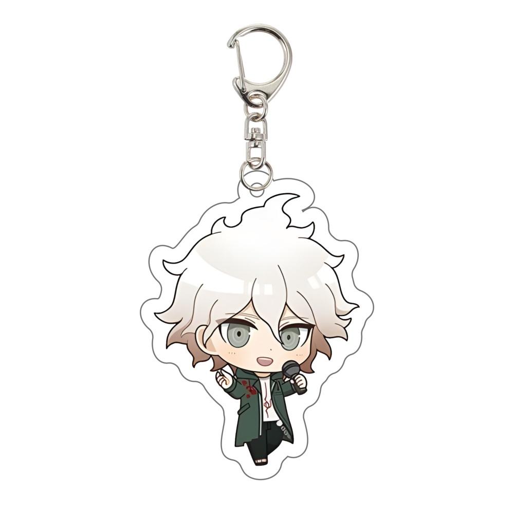 Danganronpa Keychain Trigger Happy Havoc Anime Game Acrylic Badge Pendant Cosplay Accessories Cartoon Fans Collectible Gifts