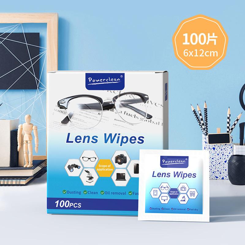 Disposable Eyeglass Cleaning Wipes - 100 Pack Lens Cleaner for Glasses, Screens, and One Size