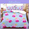 Set Cartone Animato Peppa Pig Con Stampa Reattiva Per Decorazione Camera da Letto Bambini e Regalo