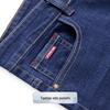 Futing Men's Washed Cotton Straight-Fit Jeans