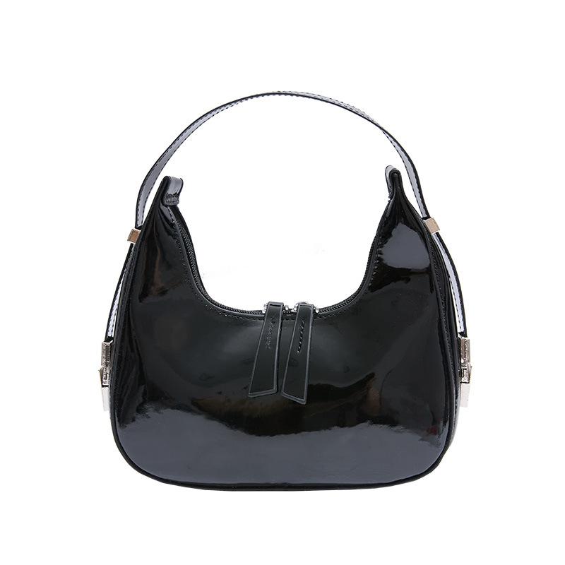 

Новая весенне-летняя портативная текстурированная сумка через плечо под мышкой, модная повседневная простая женская сумка для поездок чёрный