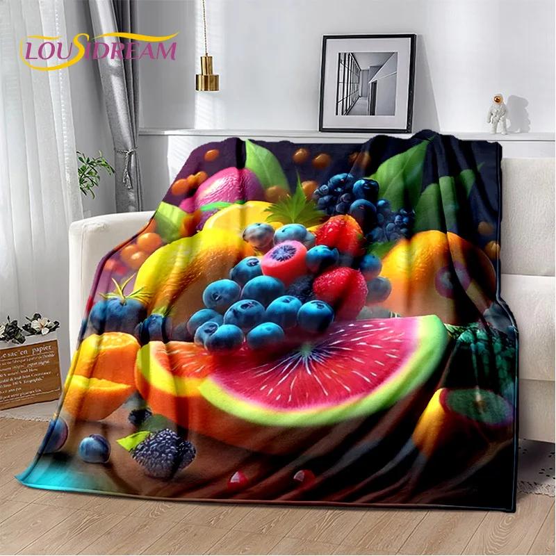 Cartoon Cute Fruit 3D Printing Blanket,Soft Throw Blanket for Home Bedroom Bed Sofa Picnic Travel Office Rest Cover Blanket Kids