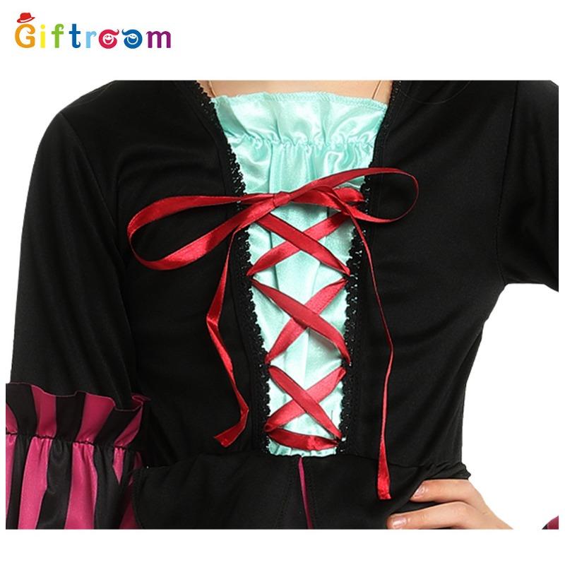 Carnival Festival Party Costume Pirates of the Caribbean Girls Purple Dress Pirate Stage Performance Costume