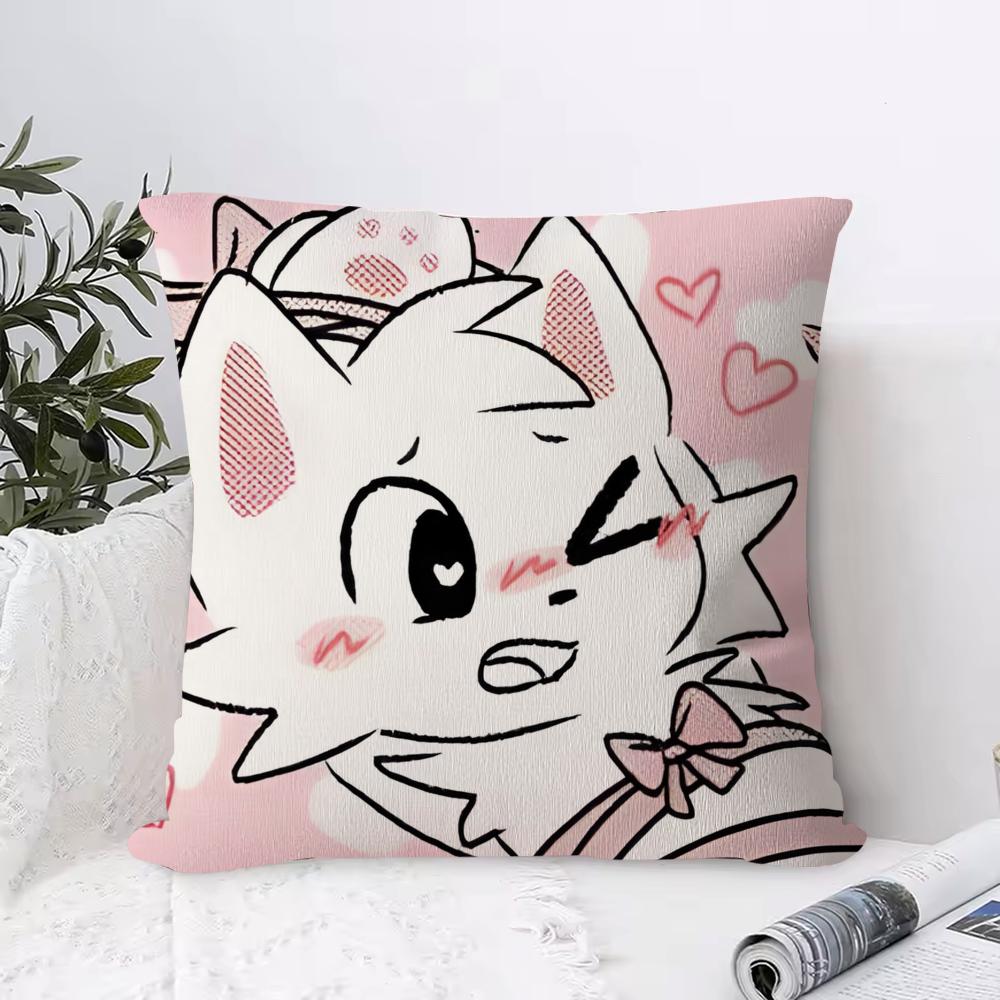 Boykisser Silly Cat Soft Plush Pillowcase DoubleSided Printed Cushion Cover Hidden Zipper Home Decor
