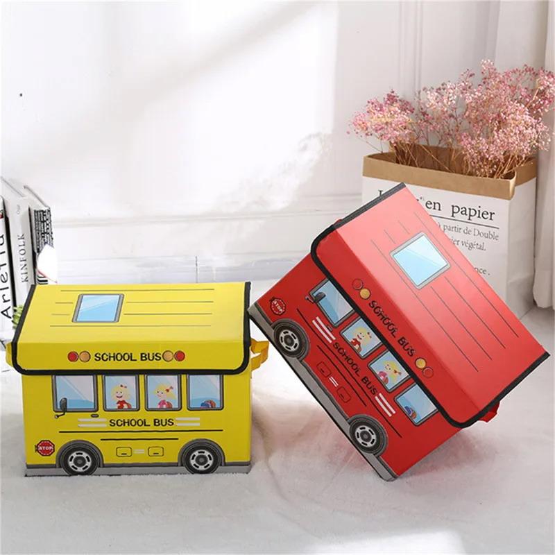 Home Supplies Children's Clothing And Toys Storage Box Laminated Non-woven Cartoon Car Storage Box Kids Collapsible Storage