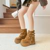 Fashion Ankle Boots for Women Flats Platform Suede Shoes Winter New Woman Snow Boots 2025 Fashion Casual Sport Botas Mujer Zapatillas