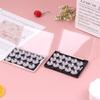 1 Stück leere magnetische Kosmetikpalette Lidschatten Rouge DIY Make-up-Box mit 15 Fächern Eisenplatte und Pinsel