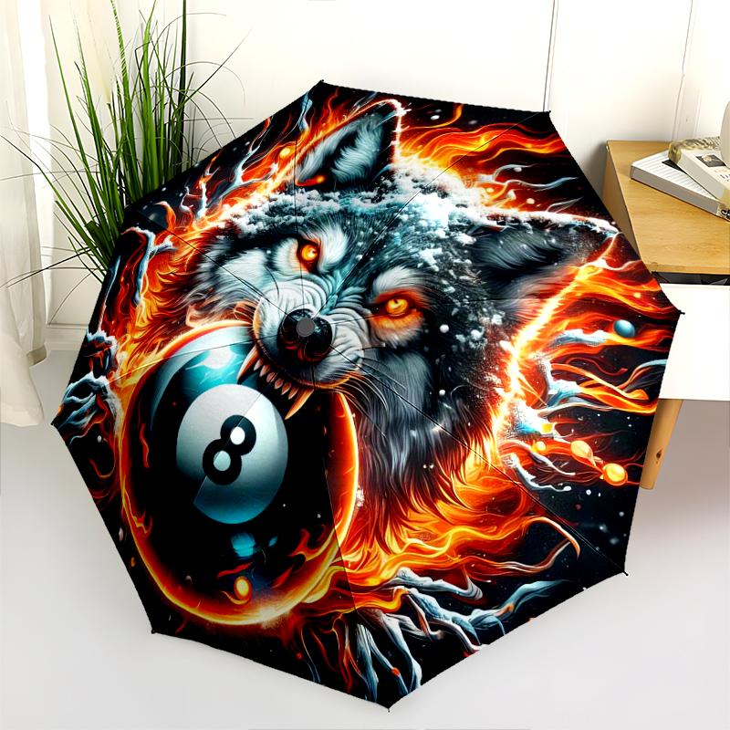 1PC billiards Umbrella Portable Folding Umbrella Iron Frame Hole Bone Structure Outdoor Home Umbrella A9