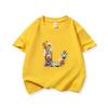 Kids Cotton T Shirt Floral Letter L Print Crew Neck Short Sleeve Tee Casual Boys Girls Summer Tops