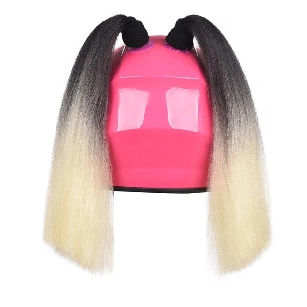 

Мотоциклетный шлем с хвостиком и высокотемпературной нитью, цветной головной убор, женский шлем, косички для волос, аксессуары для мотоцикла