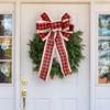 Tricolor Elegant Christmas Bow Made From Fabric For Festive Cheer Holiday