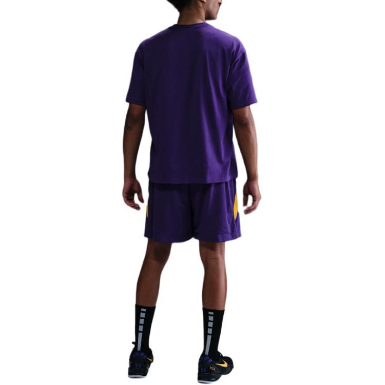 Nike Pantaloncini Sportivi Uomo con Pizzo Allacciato e Logo Ricamato Vita Media Viola HJ8103-547