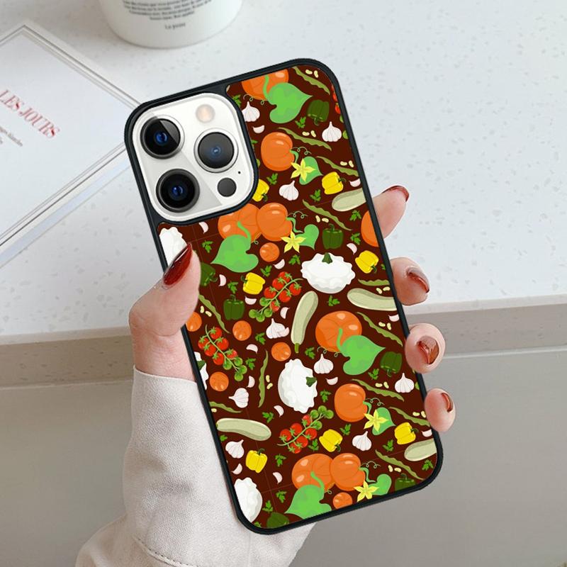 Vegan Vegetables Veggies Phone Case For iPhone 17 Air 11 12 13 14 15 16 Pro Max Cover For iPhone 17 Air Max Plus Coque Shell