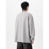 Spring Autumn Solid Color Round Neck Buttons T-shirt Male Long Sleeve Casual Fashion Tee Bottomed Top Men