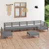 VidaXL Solid Pine Wood Garden Lounge Set 8 Pcs Patio Furniture Terrace Furniture Set Outdoor Furniture 3082744