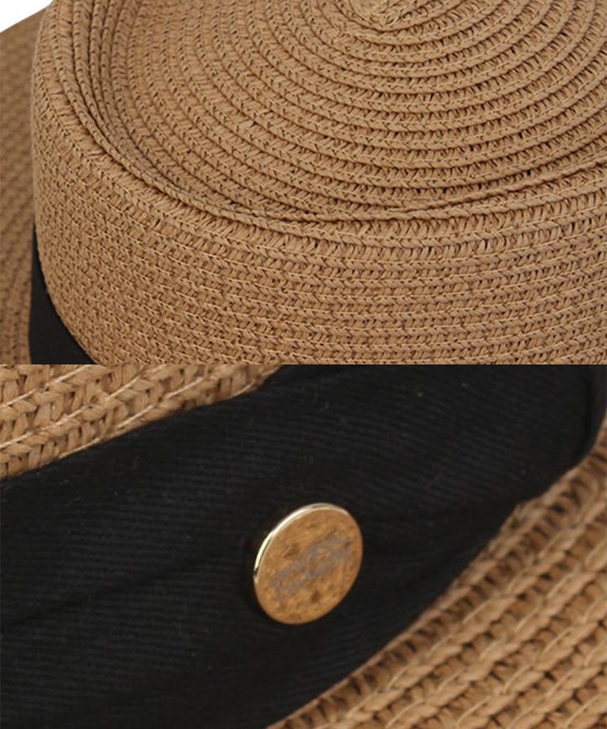 Yunibeosyeolkemiseuteuli Sweet Bk Line Brown Panama Hat Panama Hat