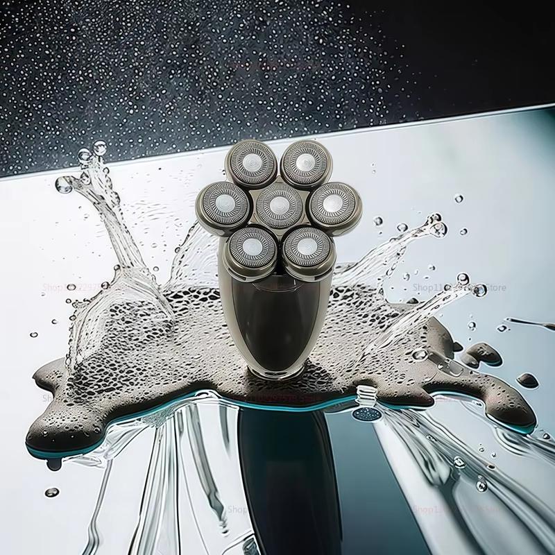 

Электробритва 7 головок плавающие лезвия бритвенный станок USB перезаряжаемый портативный триммер для бороды для мужчин уход за бородой путешествия