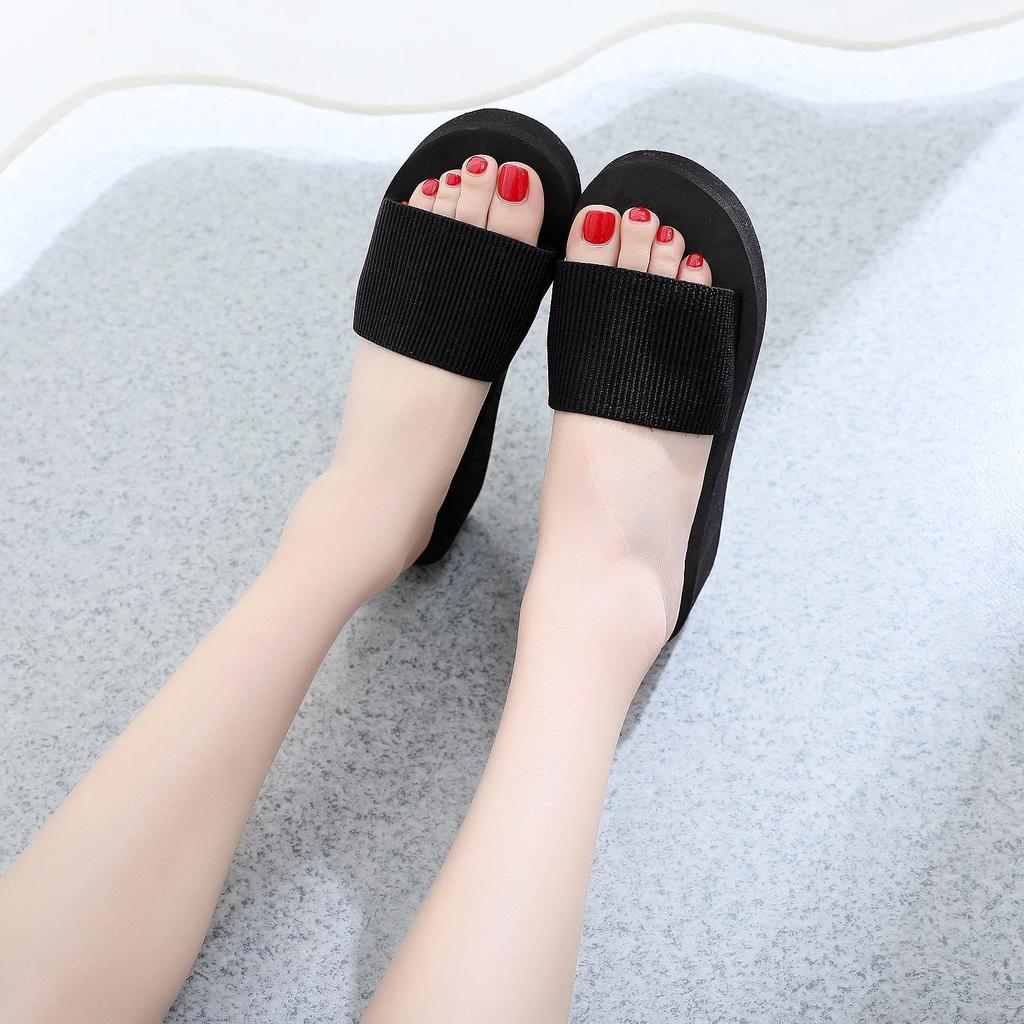 Women's Platform Wedge One-Strap Sandals - Non-Slip Thick Bottom Beach Slippers