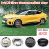 ABS 65mm Car Styling Wheel Center Hub Cap Emblem Logo Hub Cap Silver For Ford Fiesta Mondeo Fusion Explorer Escape Car Styling