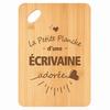 Cutting Board - PLANETEE - Beloved Writer - Bamboo 30 X 20 X 1 Cm - Rounded Edges - Hanging Hole 24 Mm