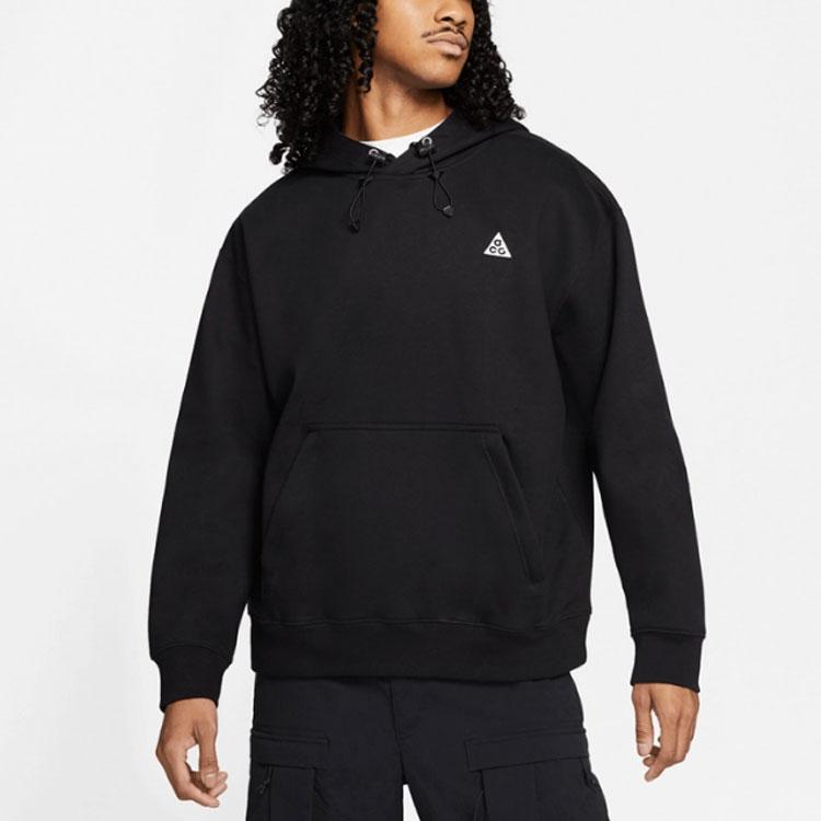 Nike ACG Embroidered Logo Hoodie Pullover Long Sleeve Men Tops Black CW4490-013