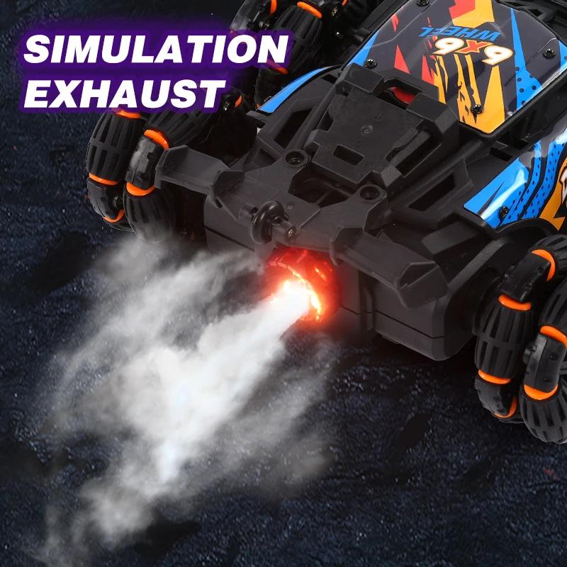 Six Wheels Dual Rc Car Toy Spray Twisting Stunt Drift Car Gesture Sensing Remote Controlled Cars Toys For Children Adults