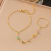 Gold-Plated Double Layer Thin Chain Stainless Steel Hand Chain Jewelry