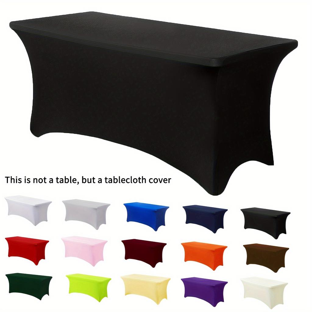 1pc Retractable Polyester Tablecloth Cover, Wrinkle-resistant Washable Tabletop Protector for Indoor/outdoor, Patio, Picnic, Camping, Parties