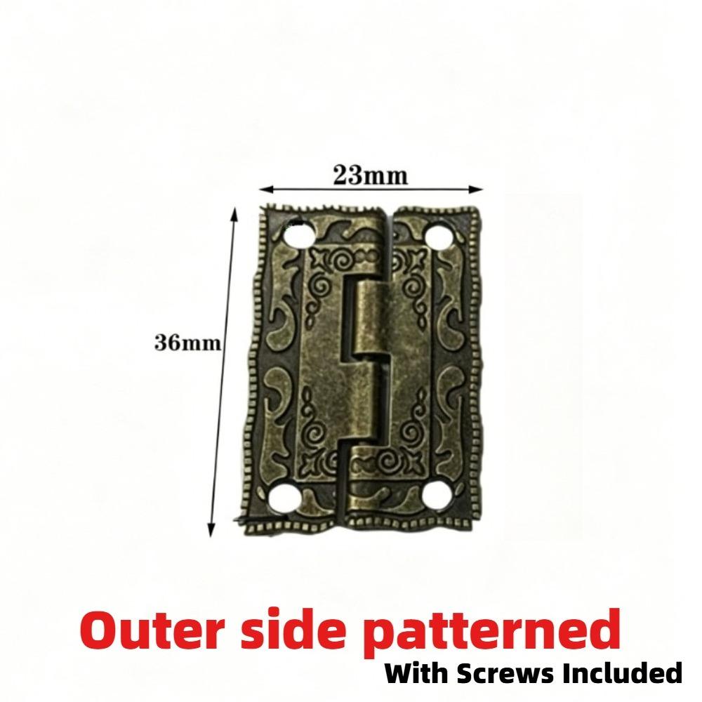Dveřový nábytkový pant 36*23mm Šperkovnice Dřevěné krabičky Dekorativní panty Nábytkové kování +Šrouby +Úložný box 1PC