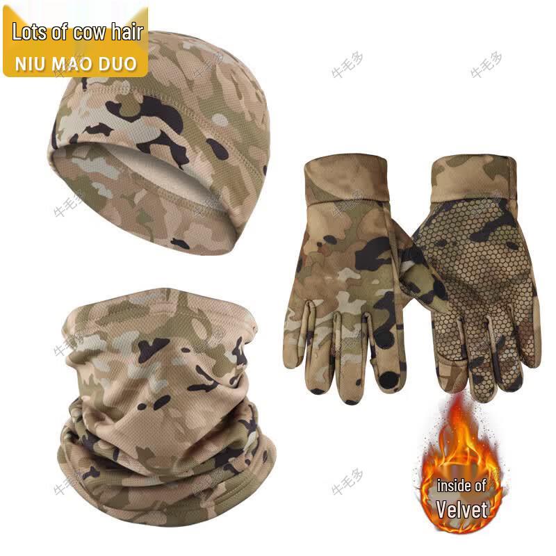 Thermal Fleece Winter Hat, Scarf & Gloves 3-Piece Set