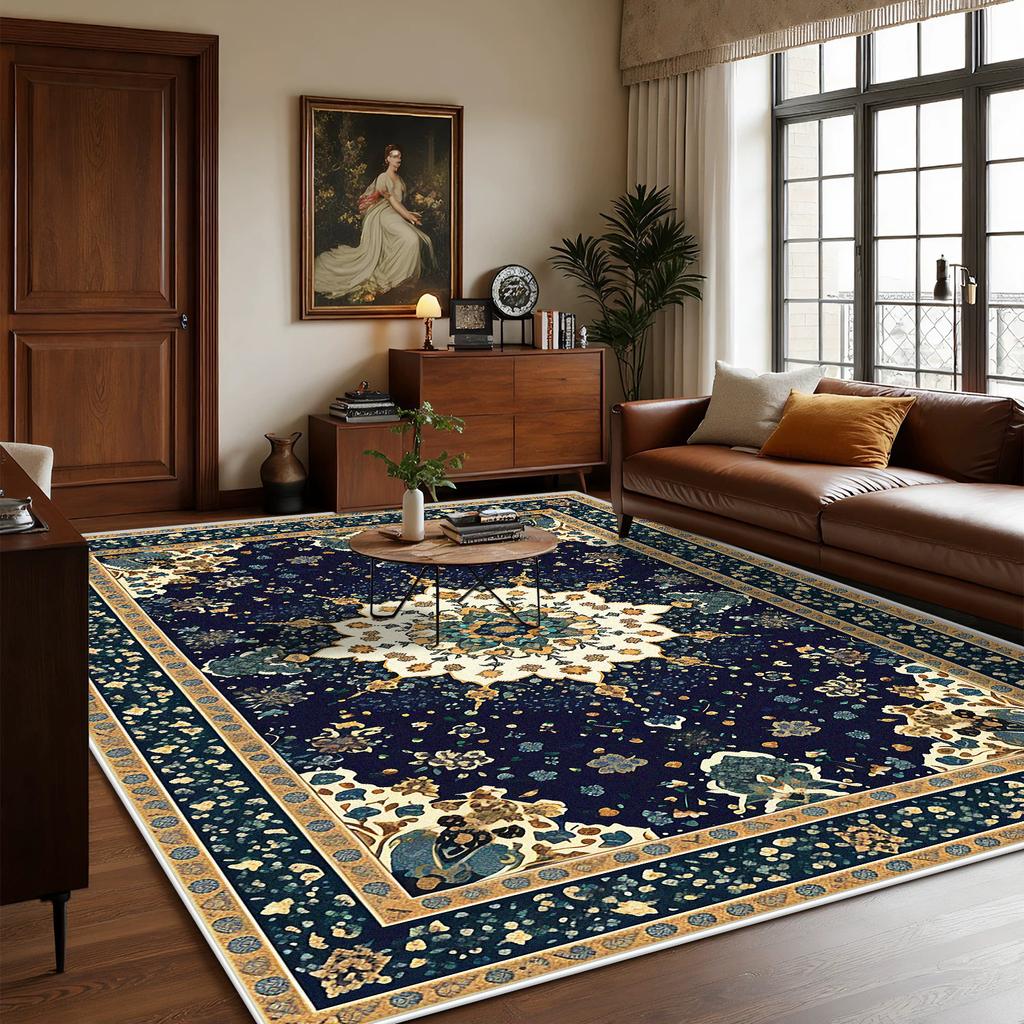 Perské luxusní velké koberce do obývacího pokoje Bohémská dekorace Domácí pohovková zóna Snadno čistitelný koberec Ložnice Šatna Protiskluzová podložka na podlahu