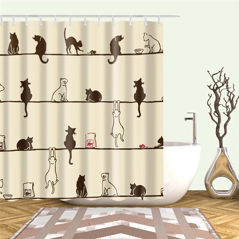 Personality Cartoon Shower Curtain Polyester Fabric Bath Curtain For The Bathroom Decorations Shower Curtains Bathroom Curtain