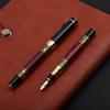 1pcs Classical Fountain Pen Wood Grain High-grade Business Pen Metal Signature Fountain Pen